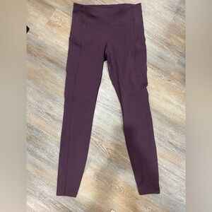 Purple High-Waisted Leggings by lulu Lululemon size 6. 28 inch plum